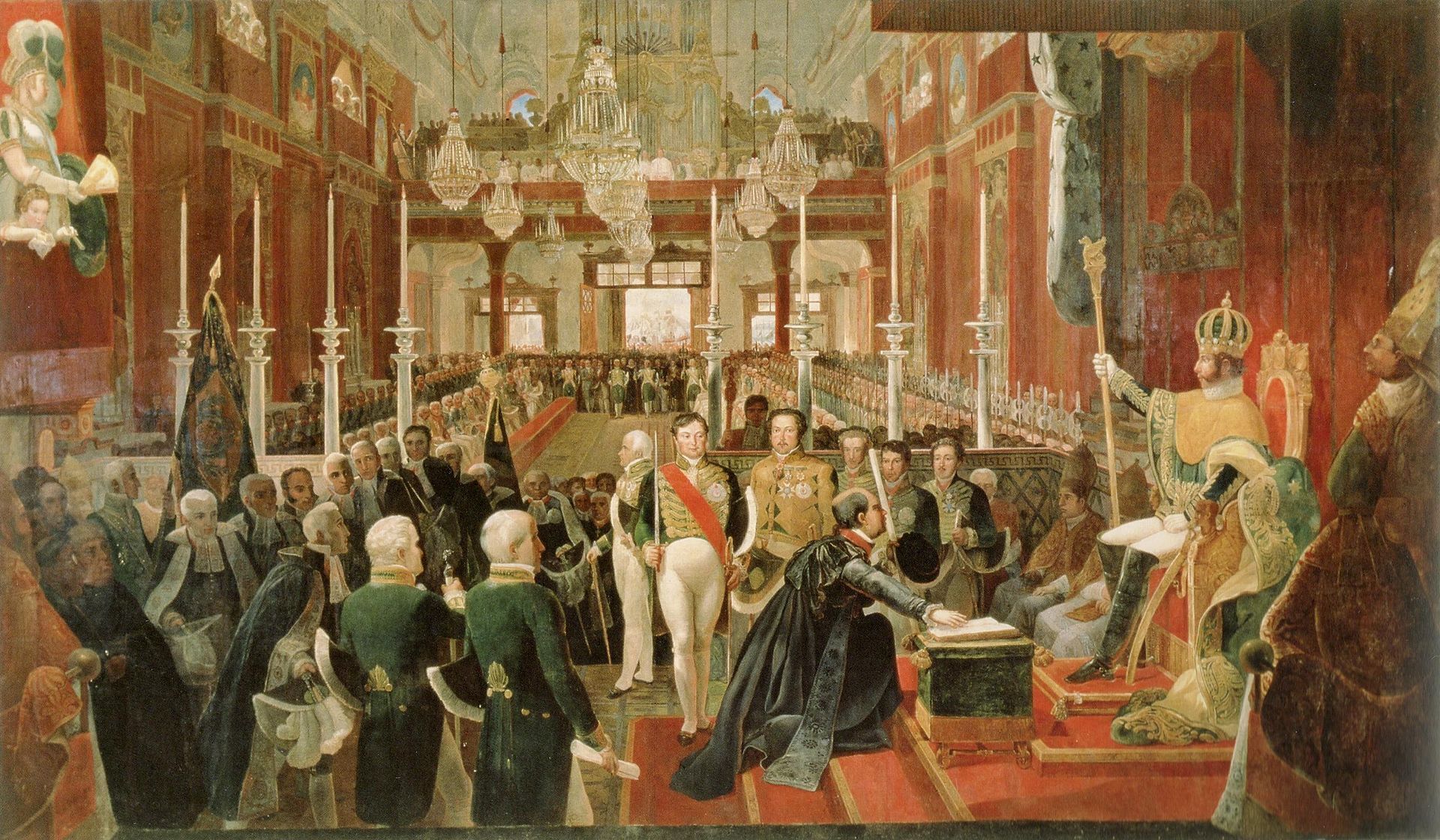 A coroação do Imperador Dom Pedro I do Brasil em 1822