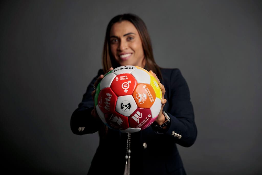 Jogadora Marta durante Copa do Mundo Feminina
