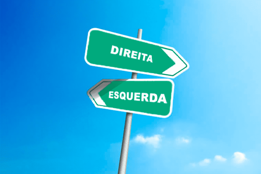 Espectro político: entre esquerda e direita. Imagem: Reprodução/ Divulgação.