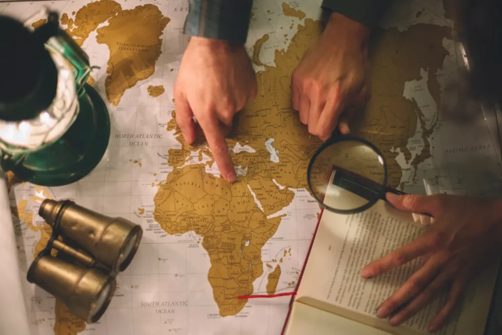 Representação do imperalismo europeu na África. Texto: O que é Darwinismo Social?