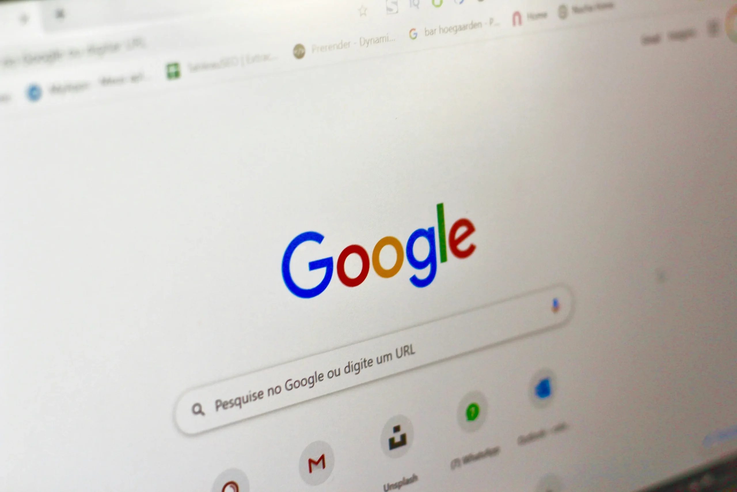 Página inicial do Google.